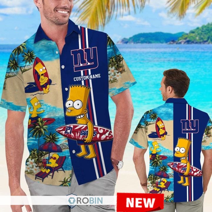 New York Giants Bart Simpson Hawaiian Shirt