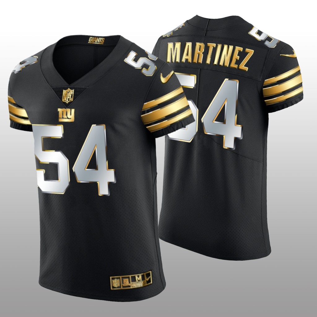 New York Giants Blake Martinez Black Elite Jersey Golden Edition Men's