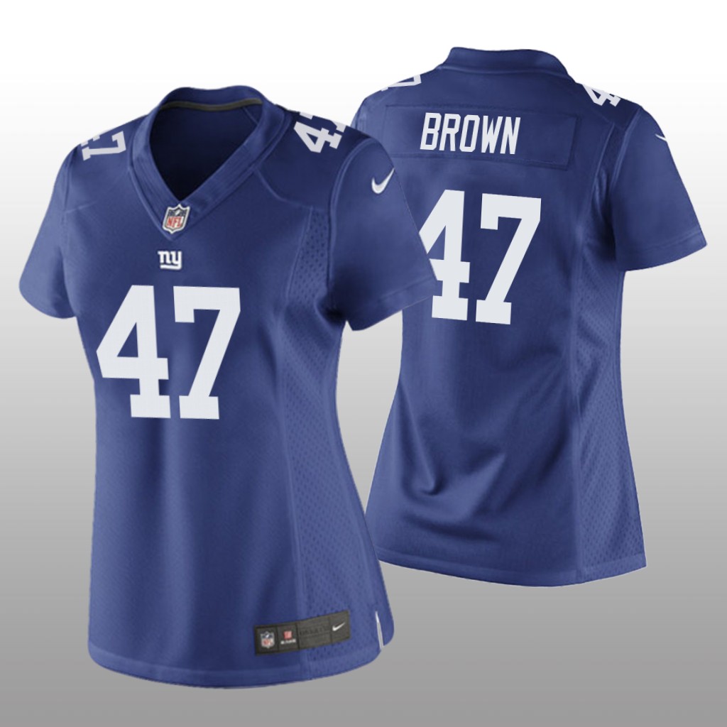 New York Giants Cameron Brown Royal Jersey Game - Women's