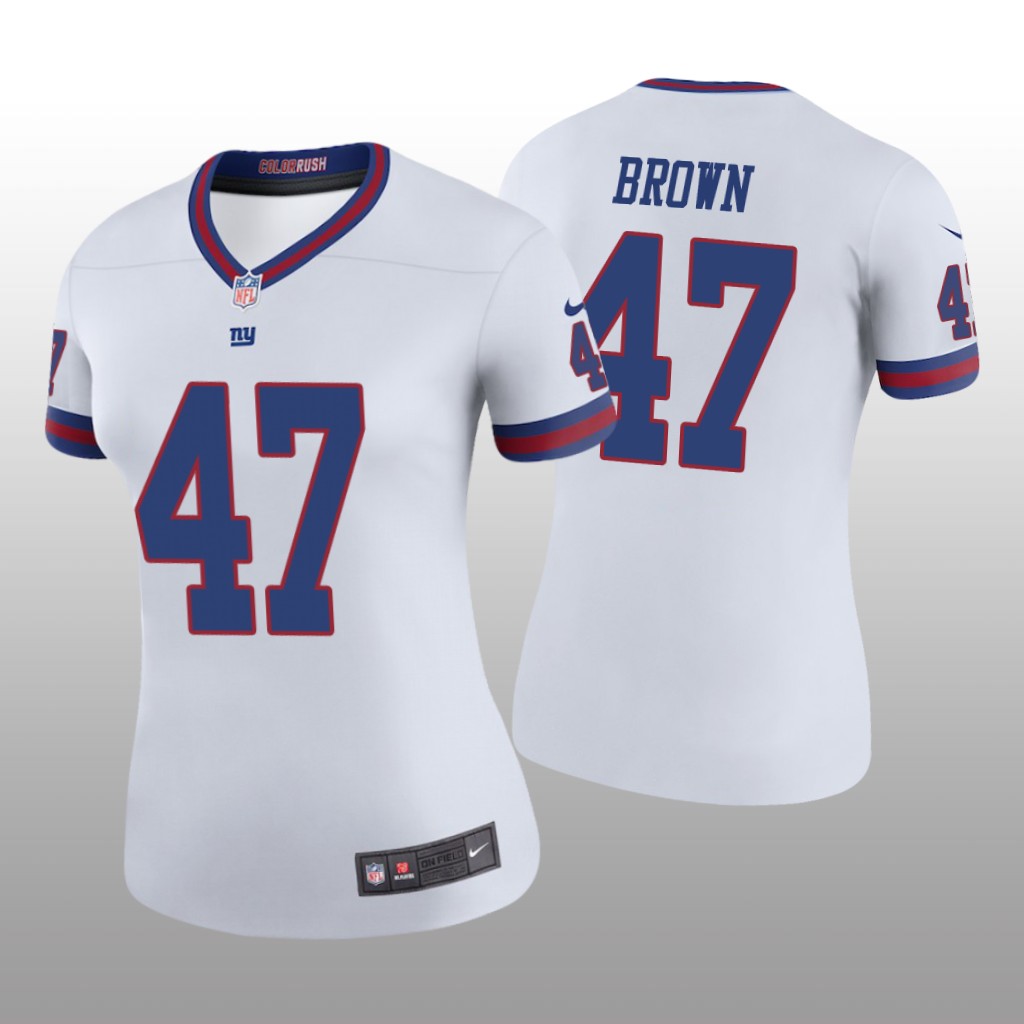 New York Giants Cameron Brown White Jersey Color Rush Legend - Women's