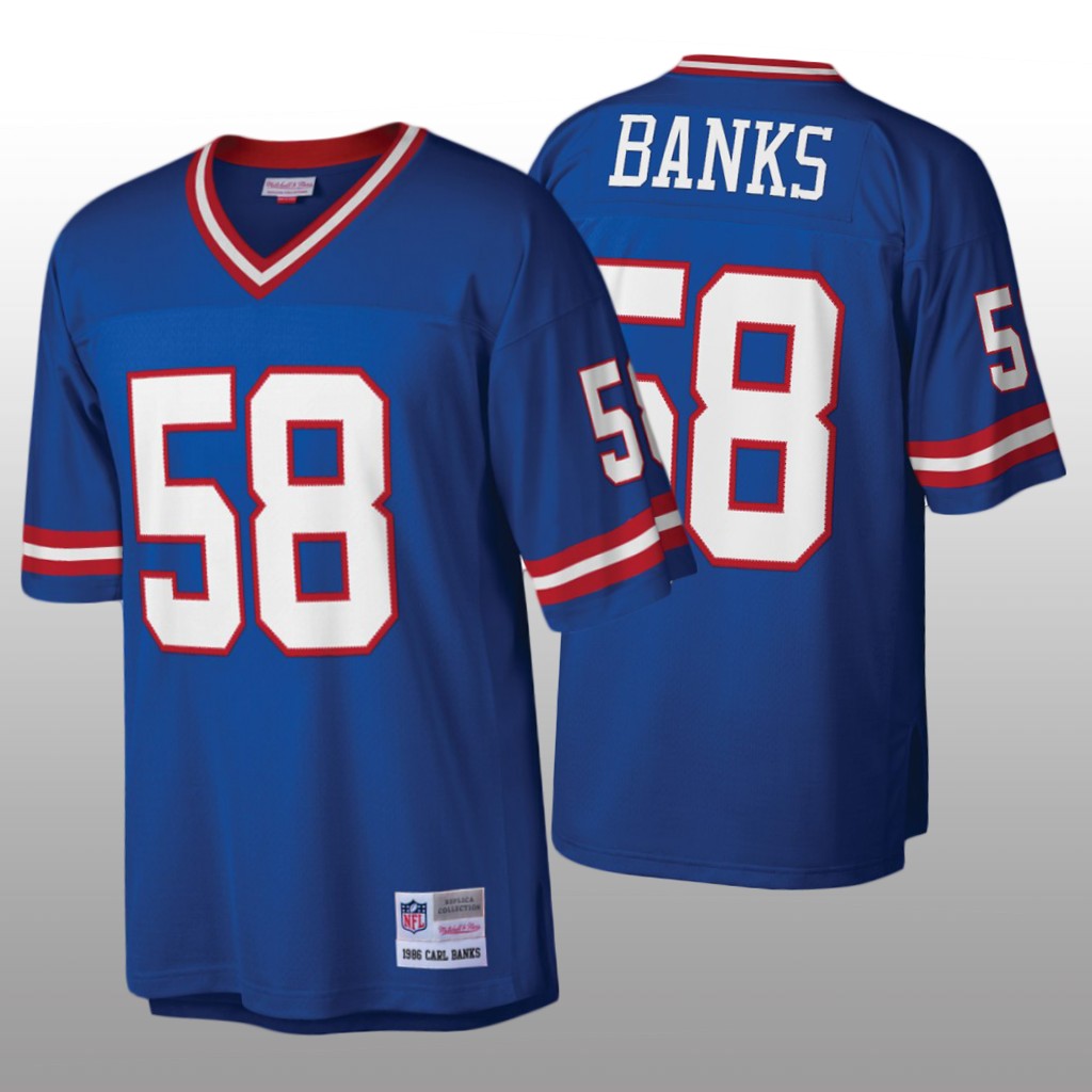 New York Giants Carl Banks Mitchell & Ness Royal Legacy Jersey - Men's