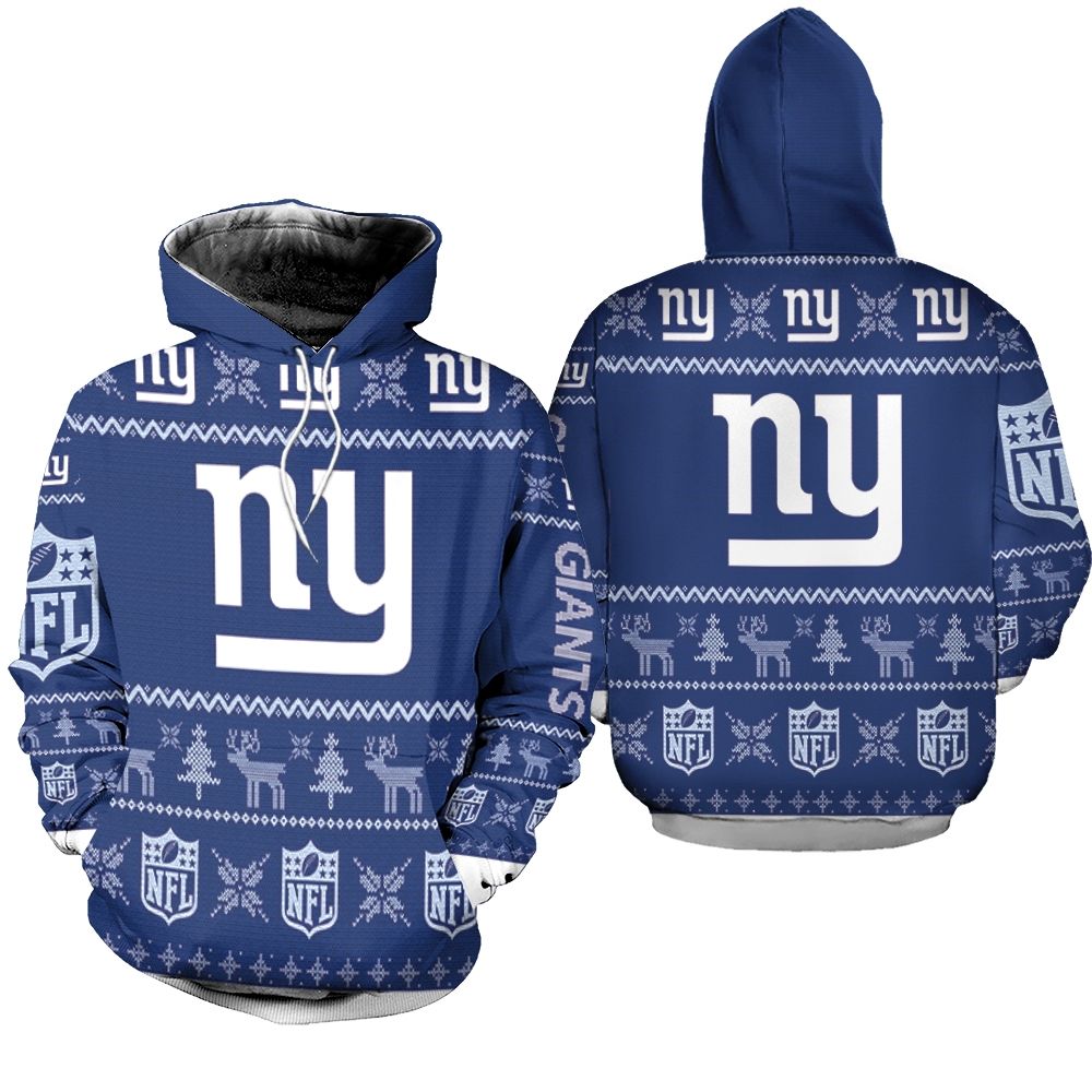 New York Giants Christmas 3D Hoodie
