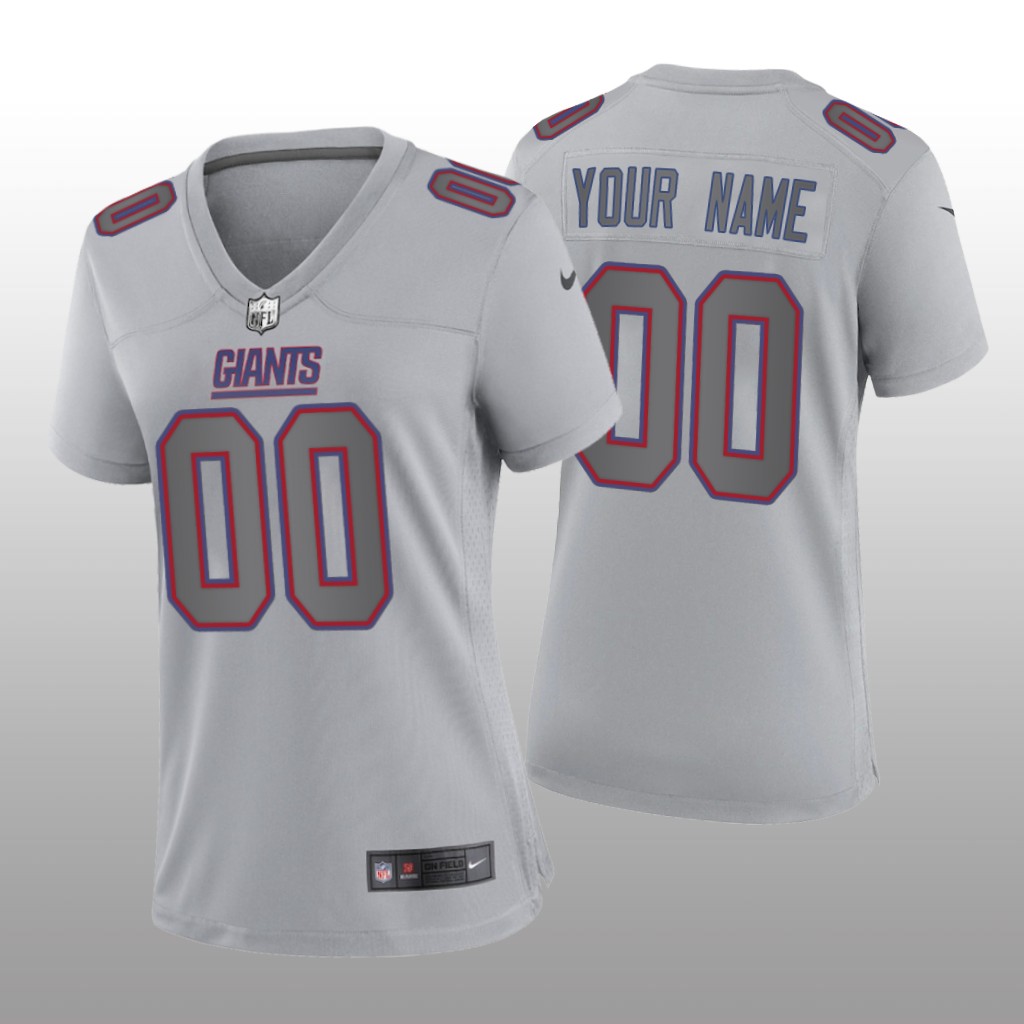 New York Giants Custom Gray Jersey Atmosphere Fashion Game - Women's