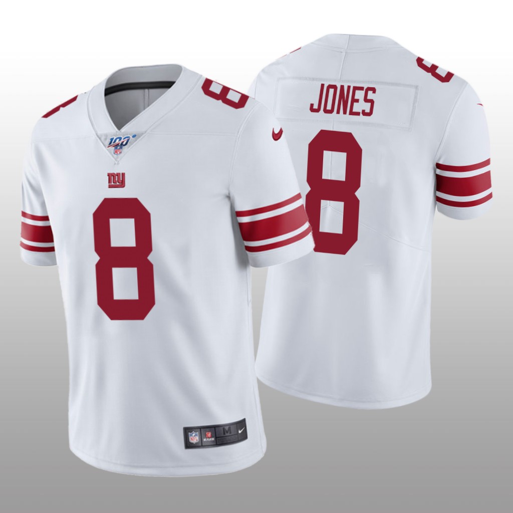 New York Giants Daniel Jones White Vapor Limited Jersey 100th Season - Men's