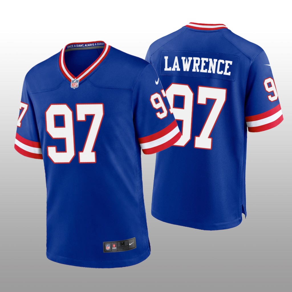 New York Giants Dexter Lawrence Royal Jersey Classic Game - Men's