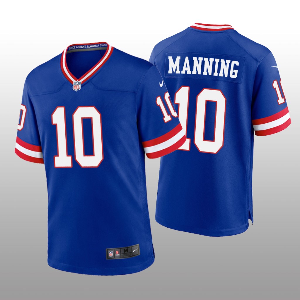 New York Giants Eli Manning Royal Jersey Classic Game - Men's