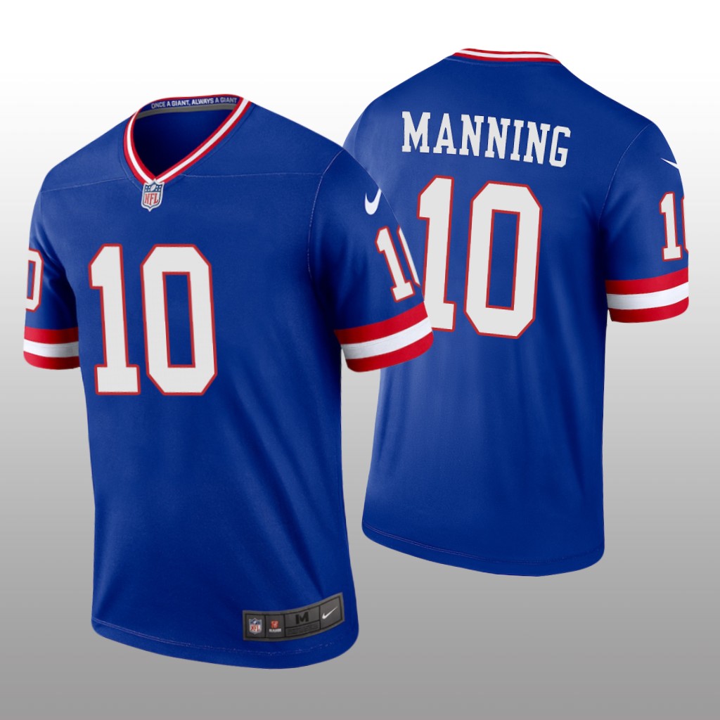 New York Giants Eli Manning Royal Jersey Classic Legend - Men's