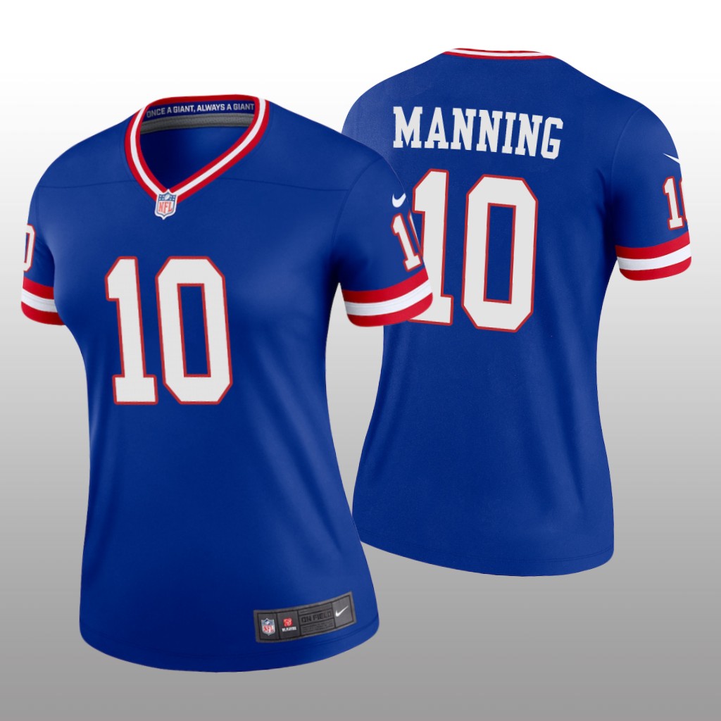 New York Giants Eli Manning Royal Jersey Classic Legend - Women's