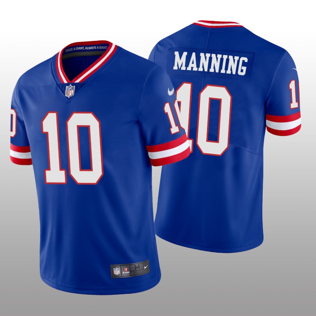 New York Giants Eli Manning Royal Jersey Vapor Limited - Men's