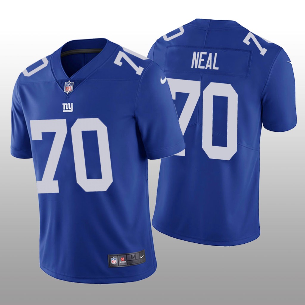 New York Giants Evan Neal Blue Jersey Vapor Limited - Men's
