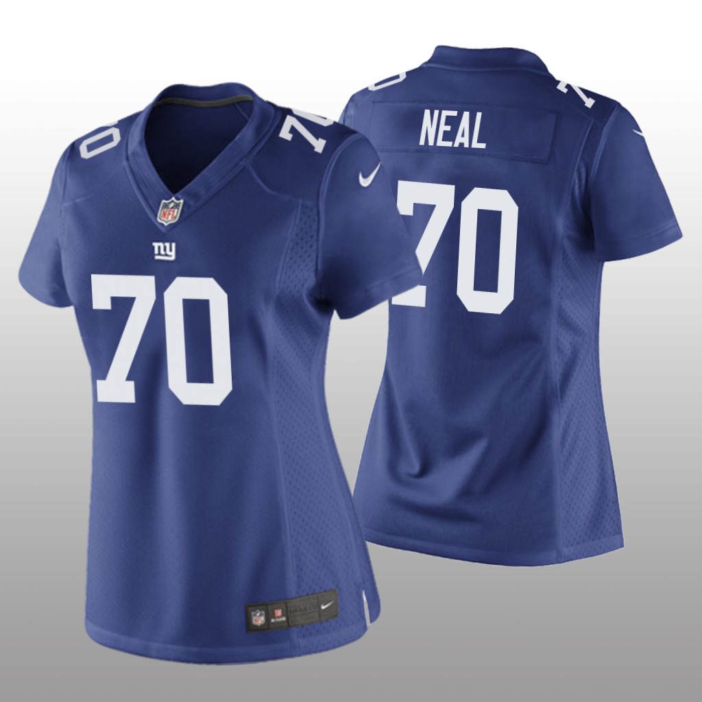 New York Giants Evan Neal Royal Jersey Game - Women's