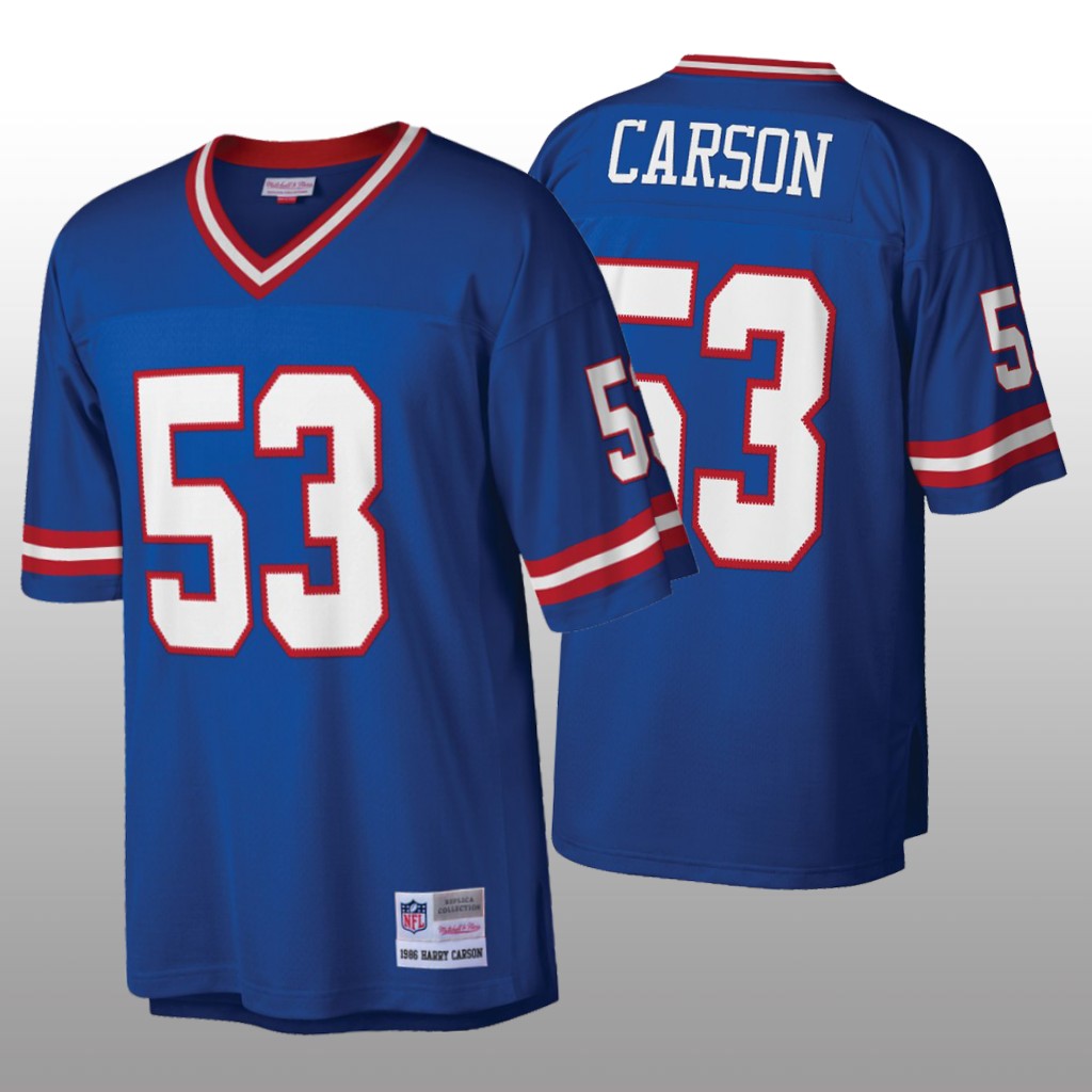 New York Giants Harry Carson Mitchell & Ness Royal Legacy Jersey - Men's