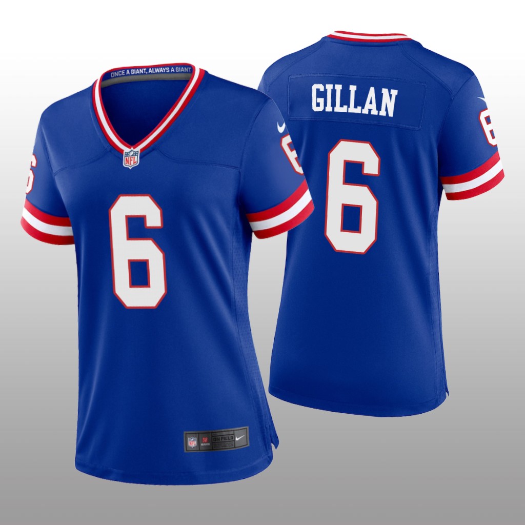 New York Giants Jamie Gillan Royal Jersey Classic Game - Women's