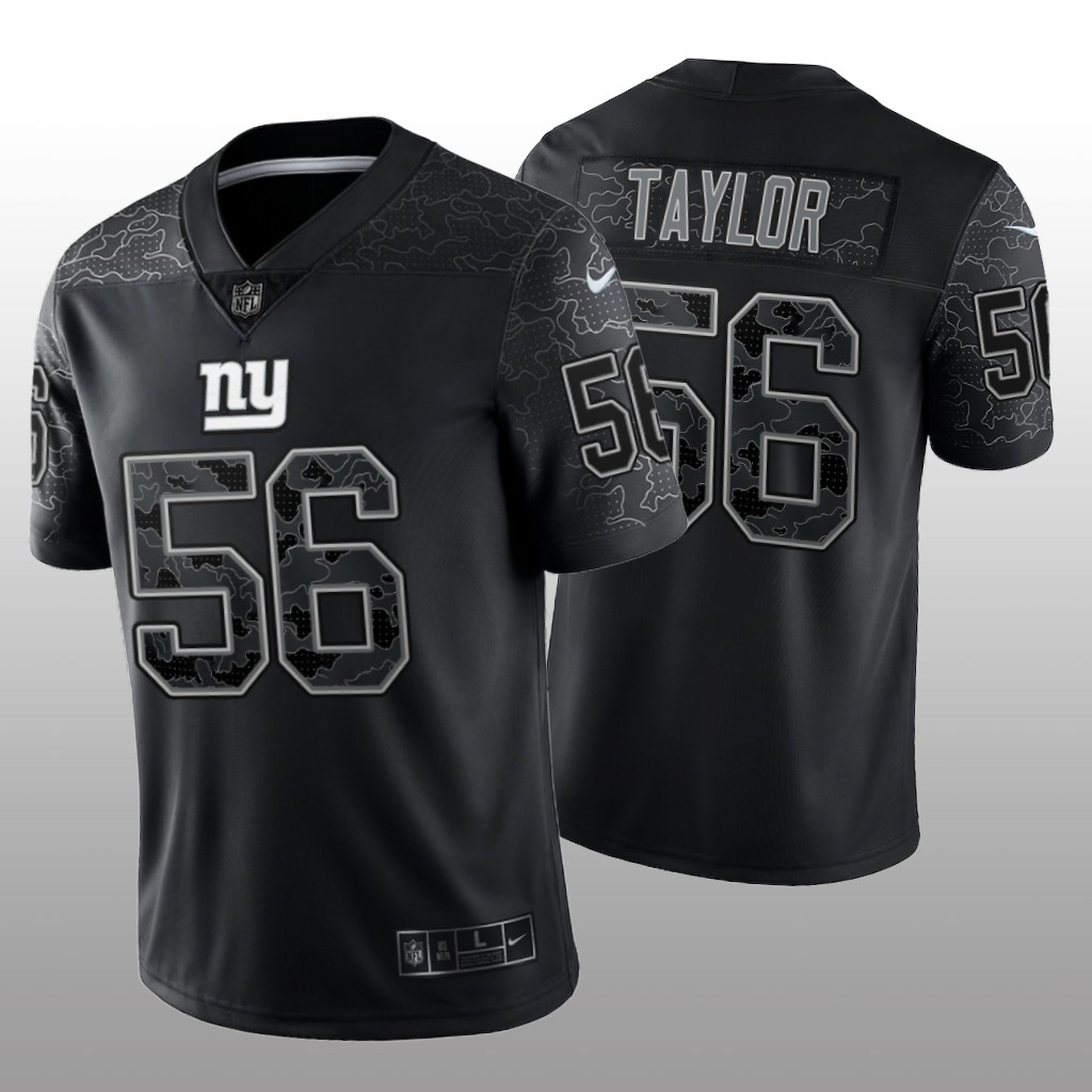 New York Giants Lawrence Taylor Black Jersey Reflective Limited - Men's