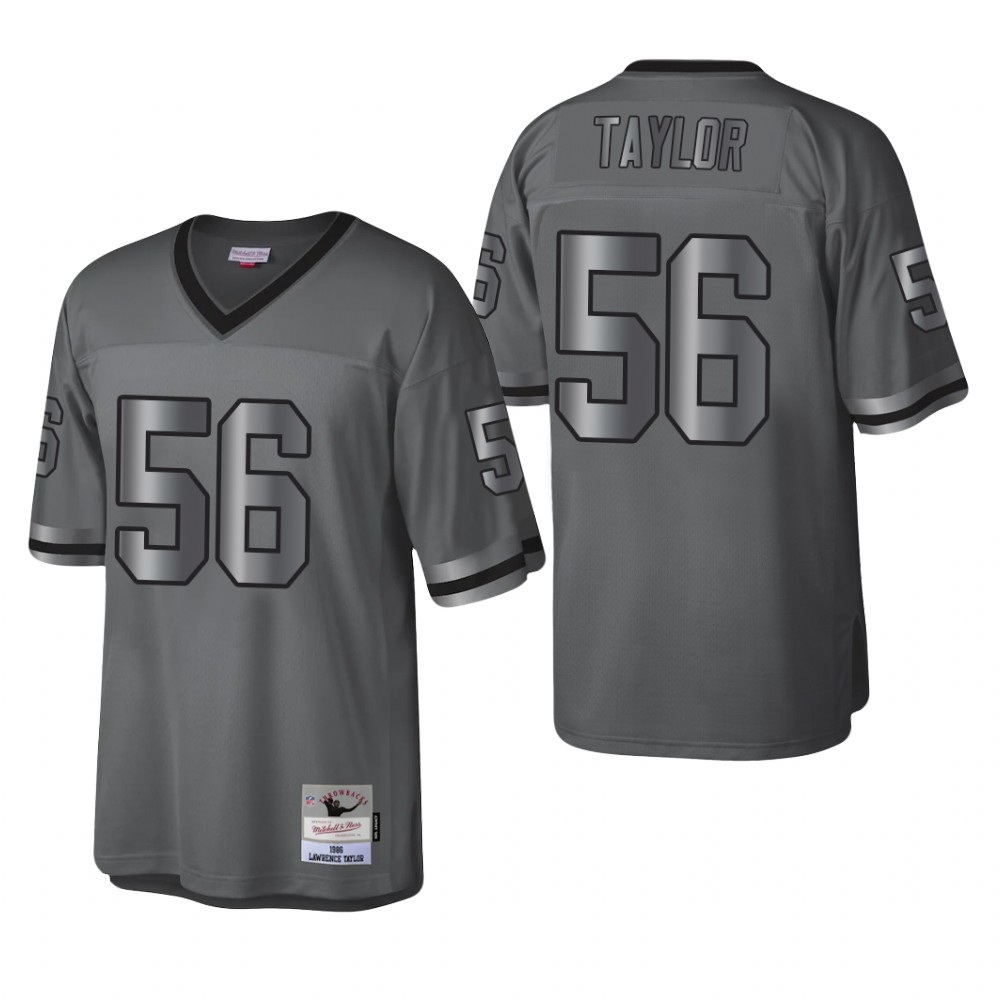 New York Giants Lawrence Taylor Charcoal Metal Legacy 1986 Throwback - Men's