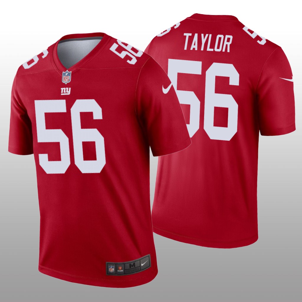 New York Giants Lawrence Taylor Red Jersey Inverted Legend - Men's