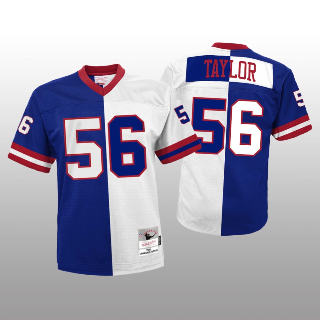 New York Giants Lawrence Taylor Royal White 1986 Split Legacy - Men's