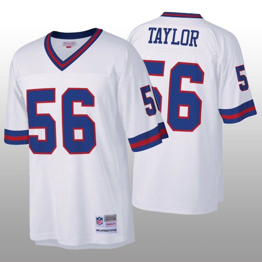 New York Giants Lawrence Taylor White Vintage Jersey - Men's