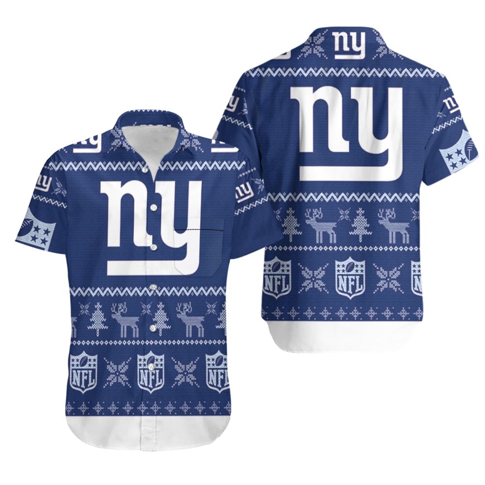 New York Giants NFL christmas printed Hawaiian Shirt