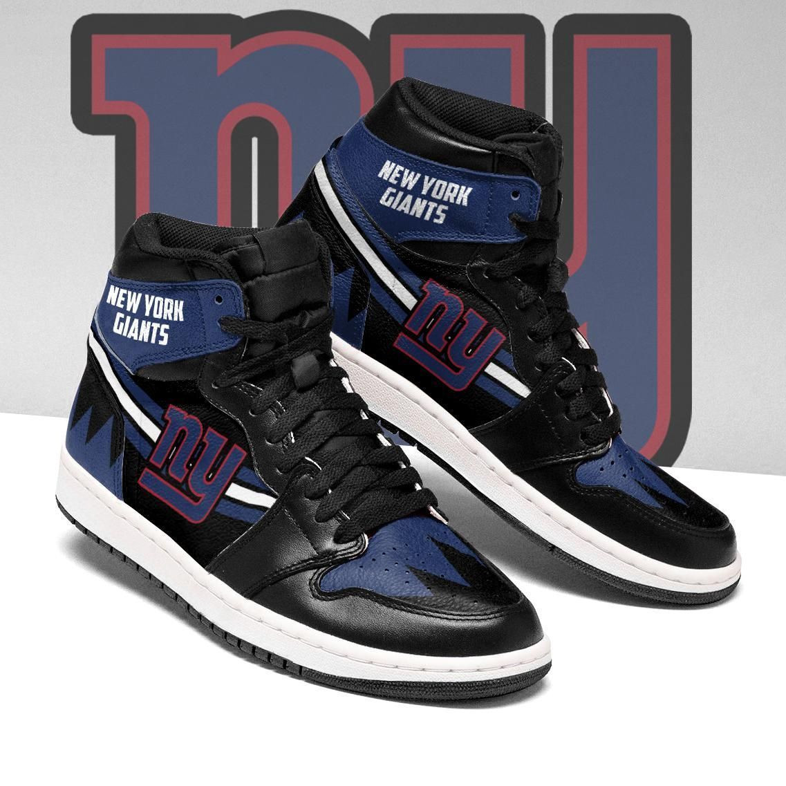 New York Giants Nfl Football Team Air Sneakers Sneakers Sport Sneakers High Top Air Jordan Sneaker, Air Jordan Hightop