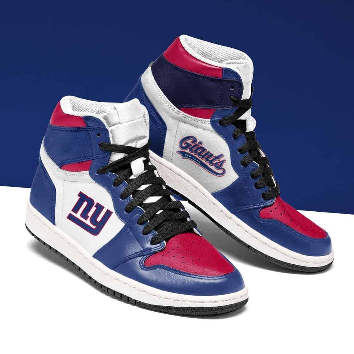 New York Giants Nfl Men Sneaker Unique New York Giants Shoes Sport Sneakers High Top Air Jordan Sneaker, Air Jordan Hightop