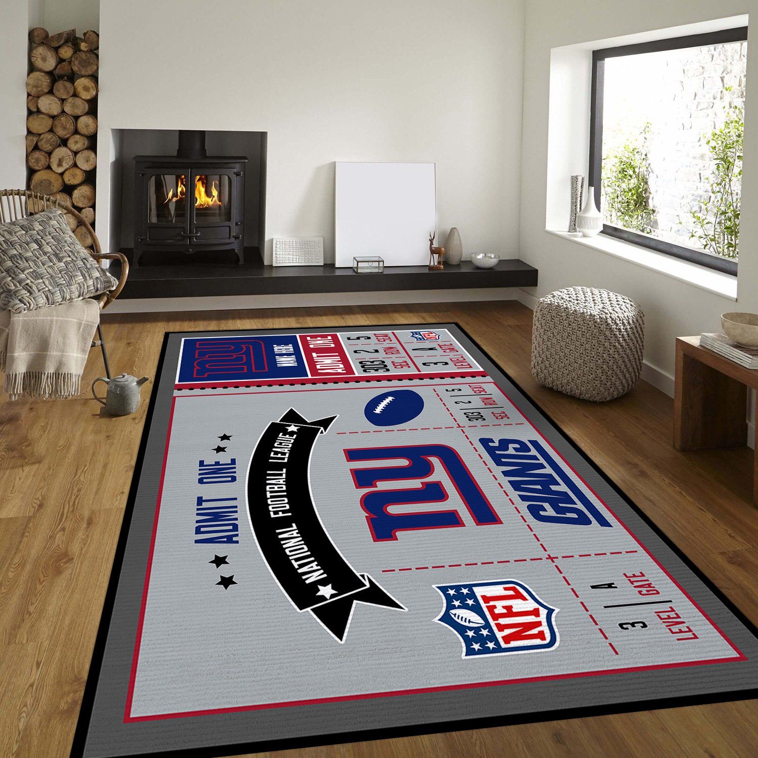 New York Giants Rectangle Rug – Custom Size And Printing