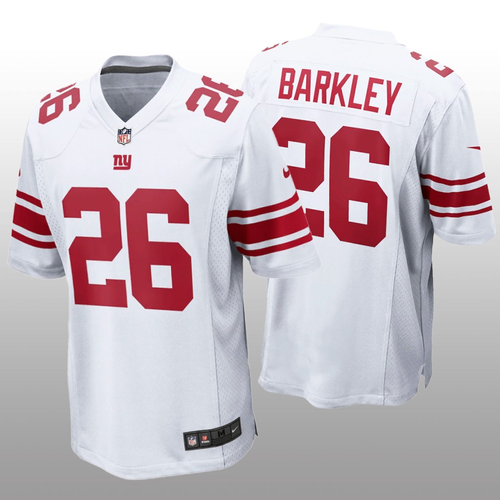 New York Giants Saquon Barkley White Jersey Game - Men's