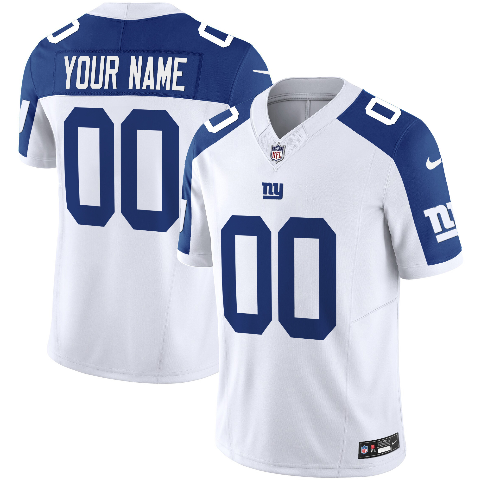 New York Giants Vapor Limited Custom Inverted Jersey - All Stitched 