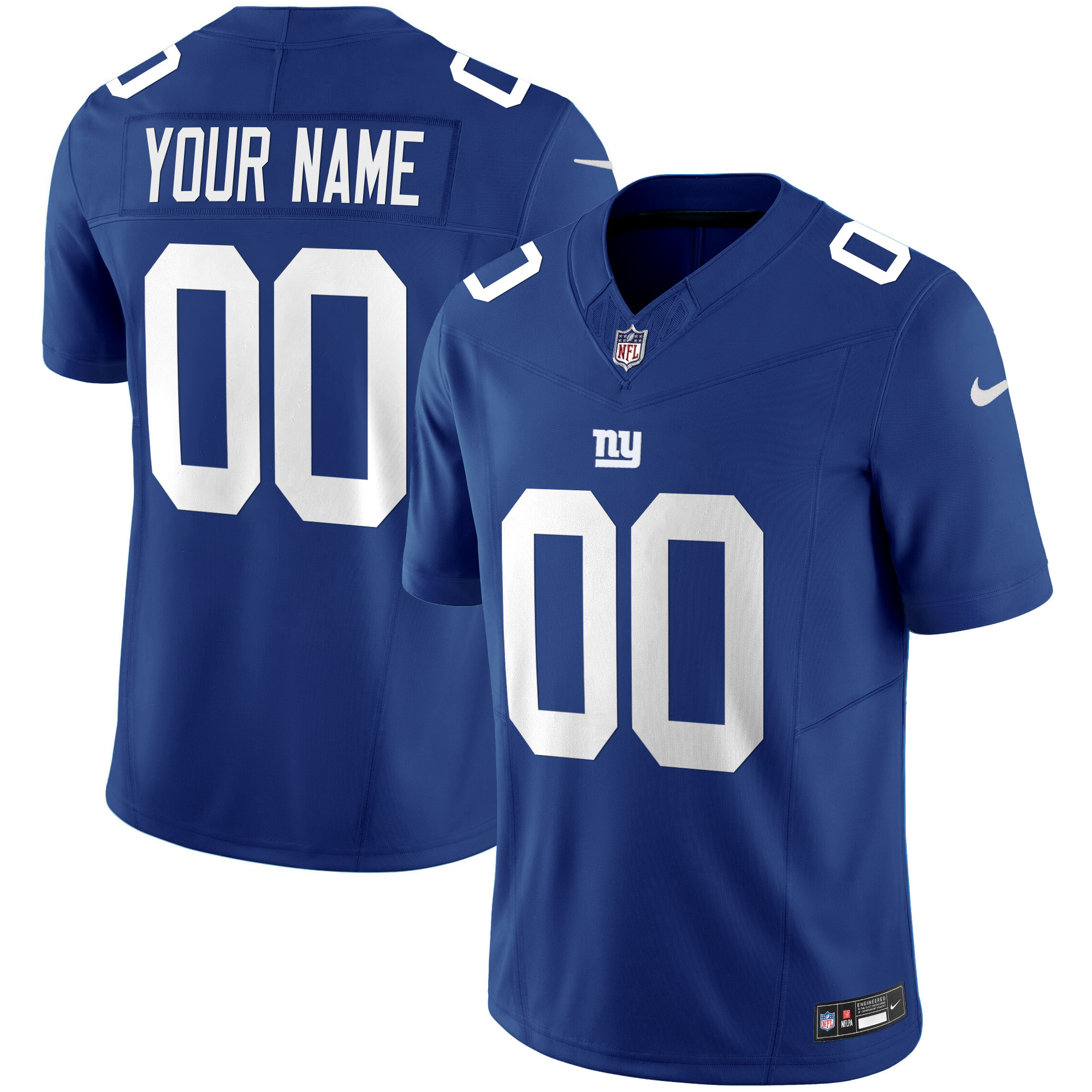New York Giants Vapor Limited Custom Royal Jersey - All Stitched 