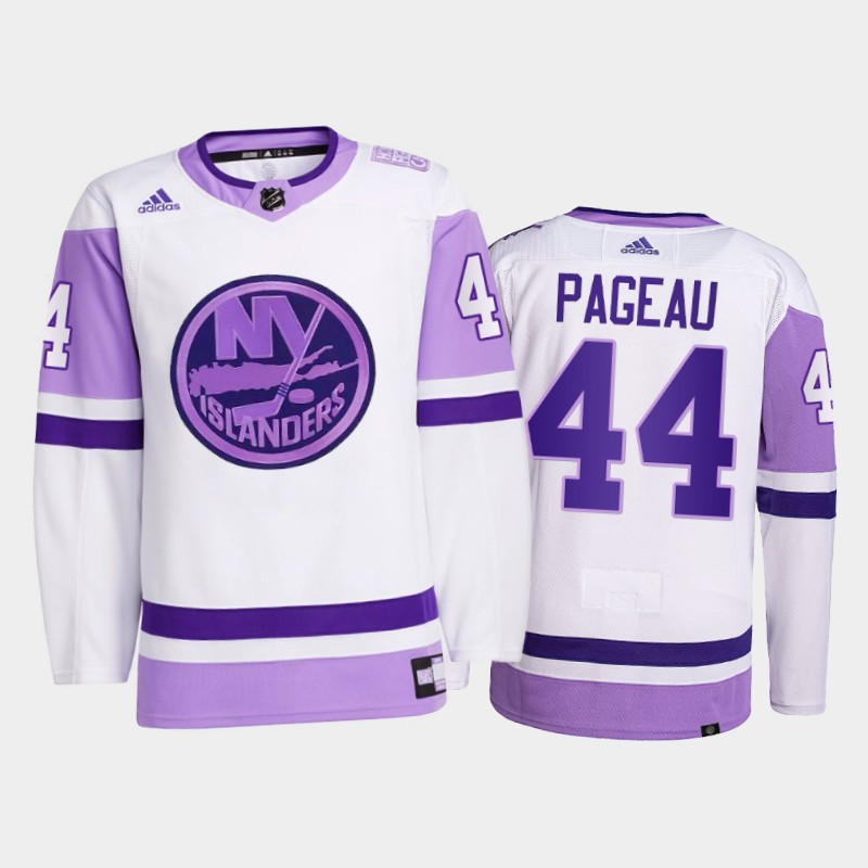 New York Islanders 2021 FightsCancer Jean-Gabriel Pageau White #44 Primegreen Jersey