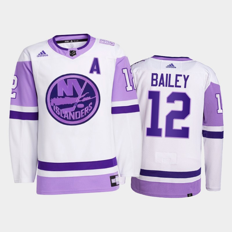 New York Islanders 2021 FightsCancer Josh Bailey White #12 Primegreen Jersey
