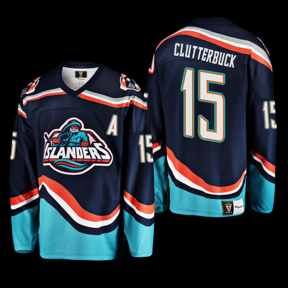 New York Islanders Reverse Retro 2.0 Cal Clutterbuck #15 Navy Jersey 2022-23