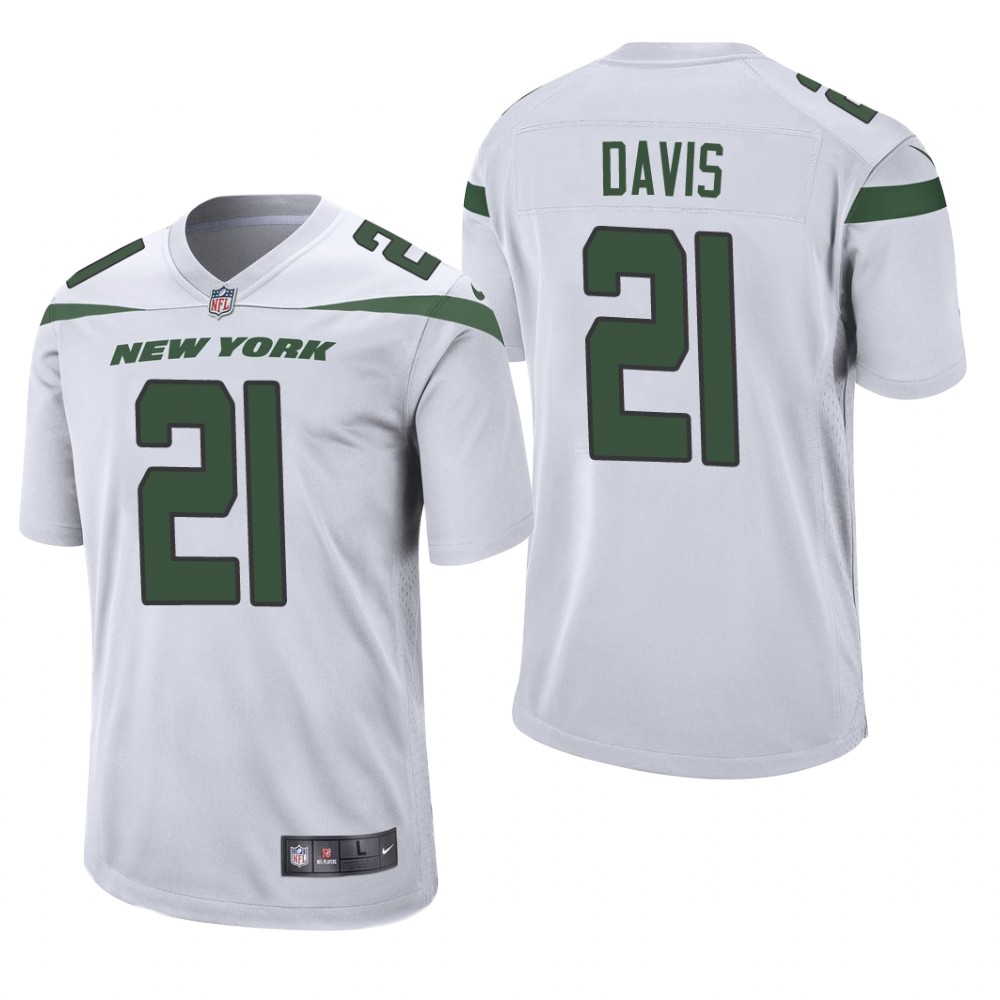 New York Jets Ashtyn Davis White Jersey Game - Men's