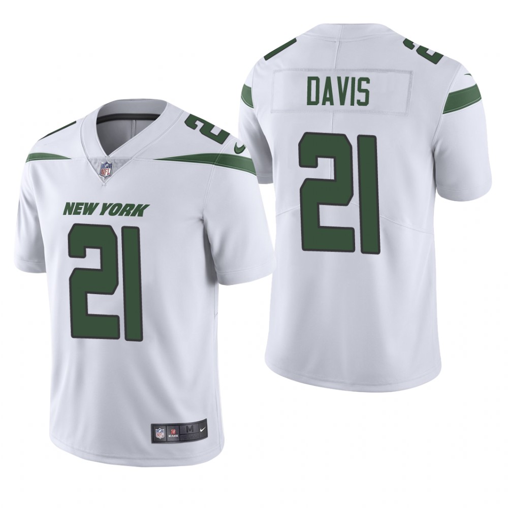 New York Jets Ashtyn Davis White Jersey Vapor Limited - Men's