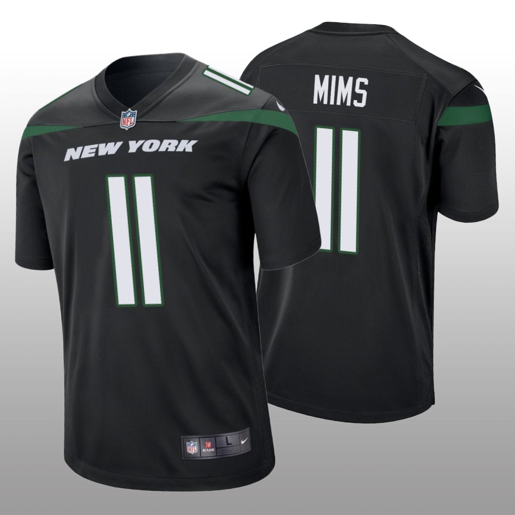 New York Jets Black 2020 NFL Draft Denzel Mims Game Jersey