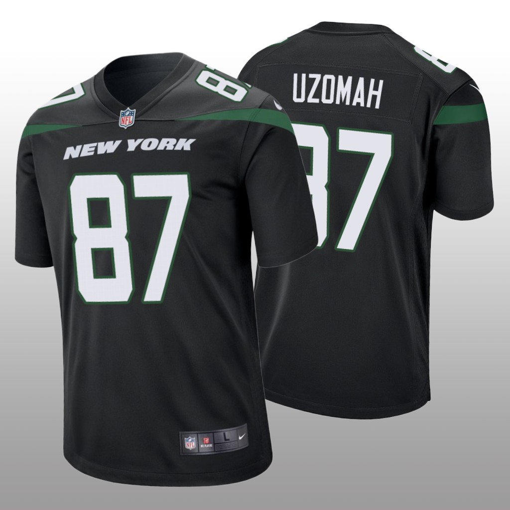 New York Jets C.J. Uzomah Black Jersey Game - Men's