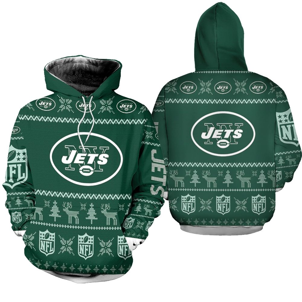 New York Jets Christmas 3D Hoodie