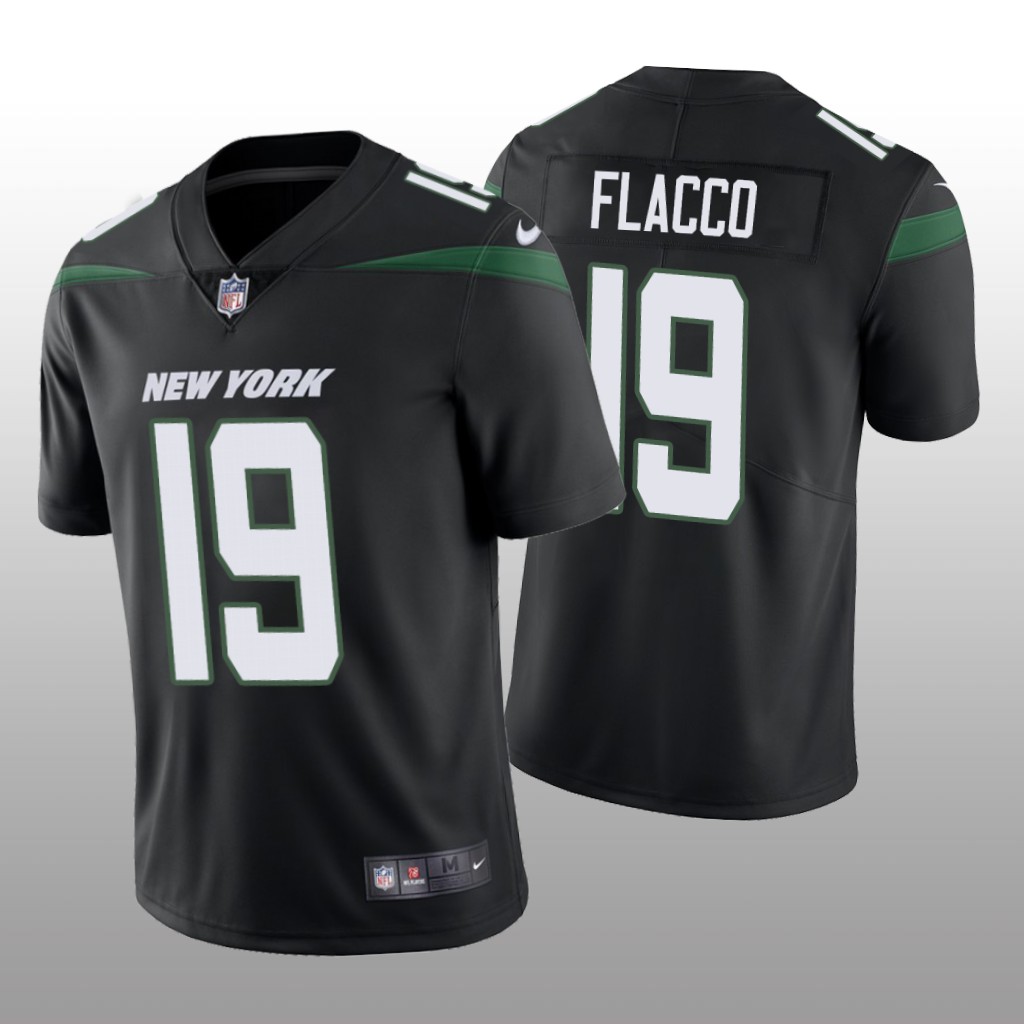 New York Jets Joe Flacco Black Jersey Vapor Limited - Men's