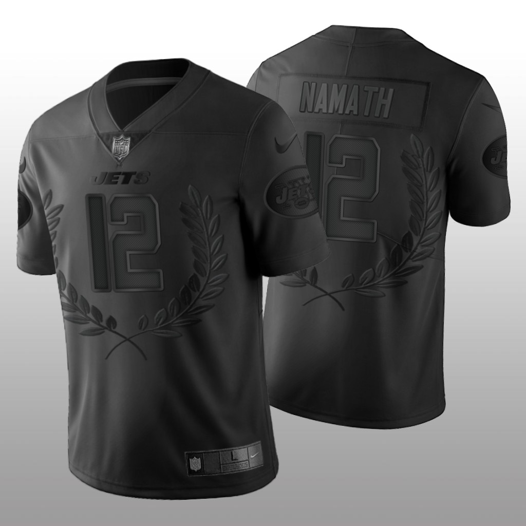 New York Jets Joe Namath Black Jersey 2020 Limited