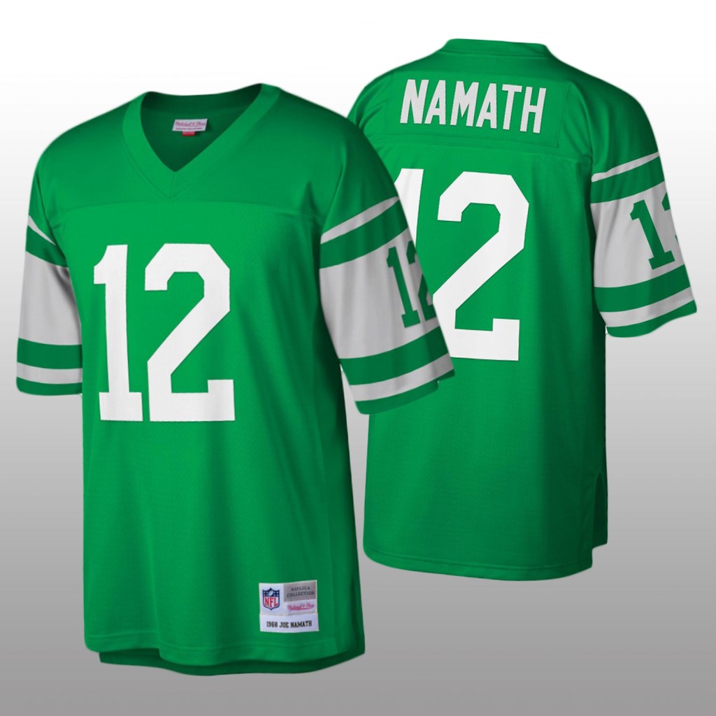 New York Jets Joe Namath Mitchell & Ness Kelly Green Legacy Jersey - Men's