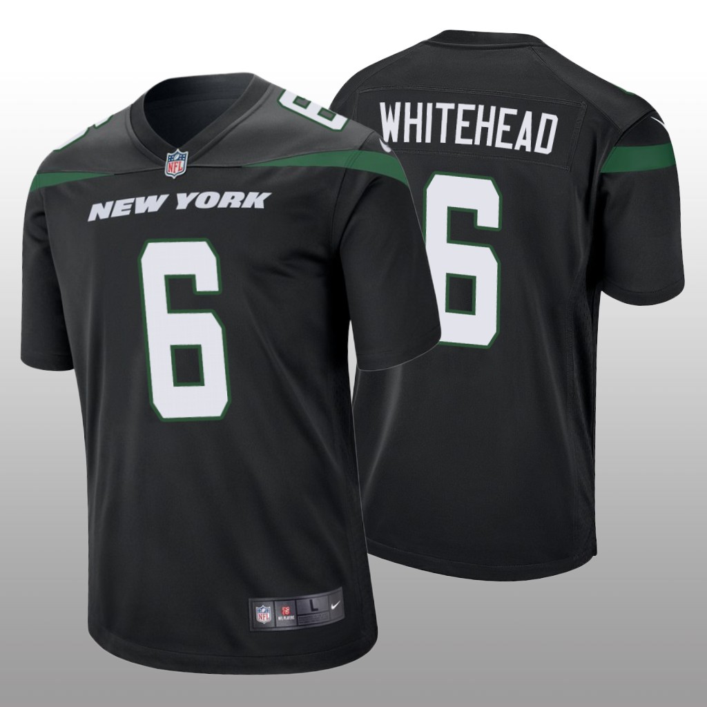 New York Jets Jordan Whitehead Black Jersey Game - Men's