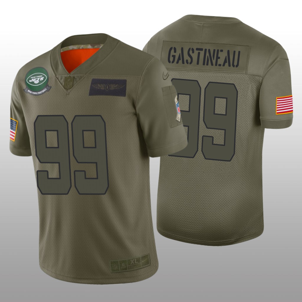 New York Jets Mark Gastineau Camo Limited Jersey 2019 Salute to Service - Men's