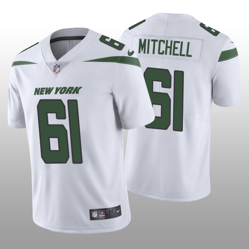 New York Jets Max Mitchell White Jersey Vapor Limited Vapor Limited - Men's