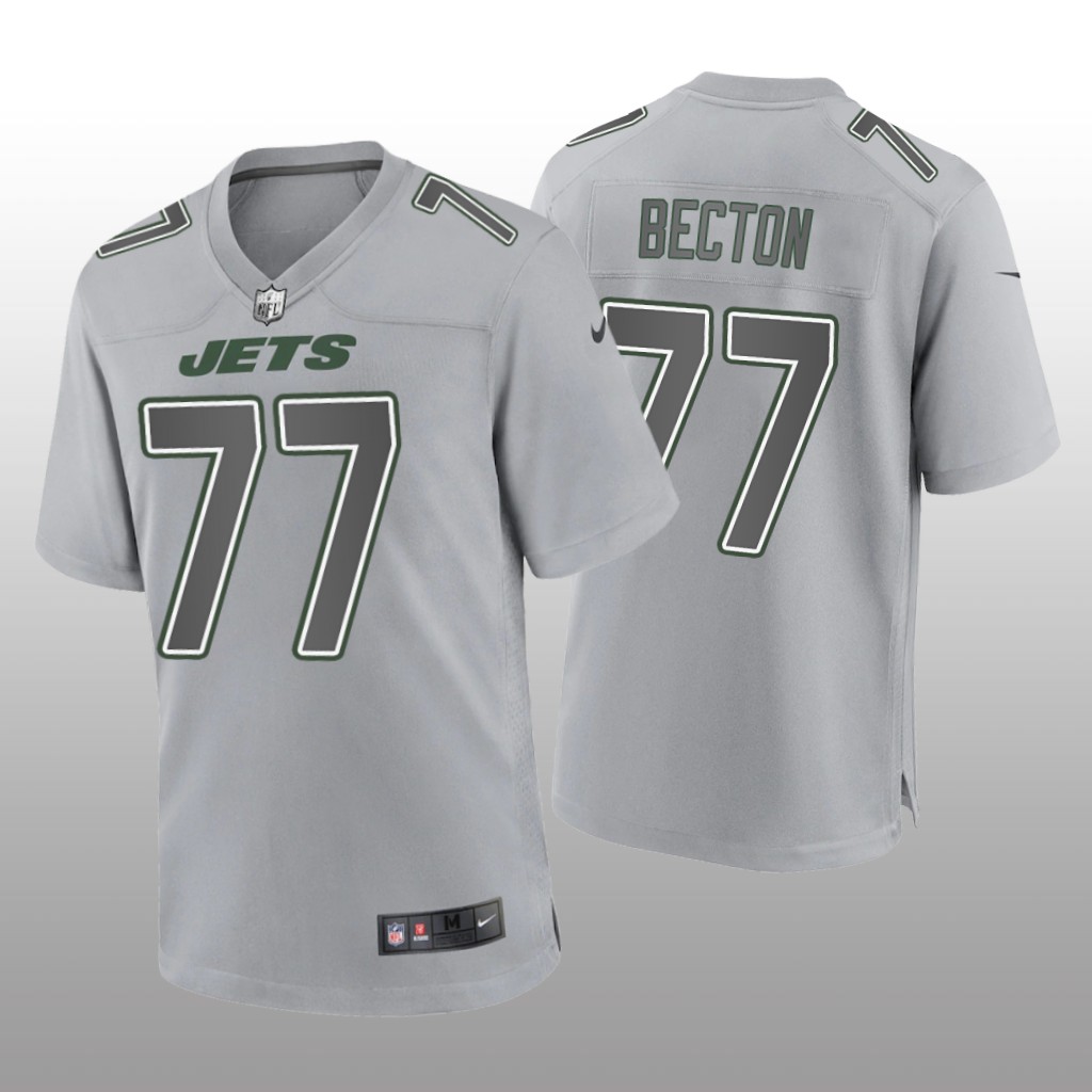 New York Jets Mekhi Becton Gray Jersey Atmosphere Fashion Game - Men's