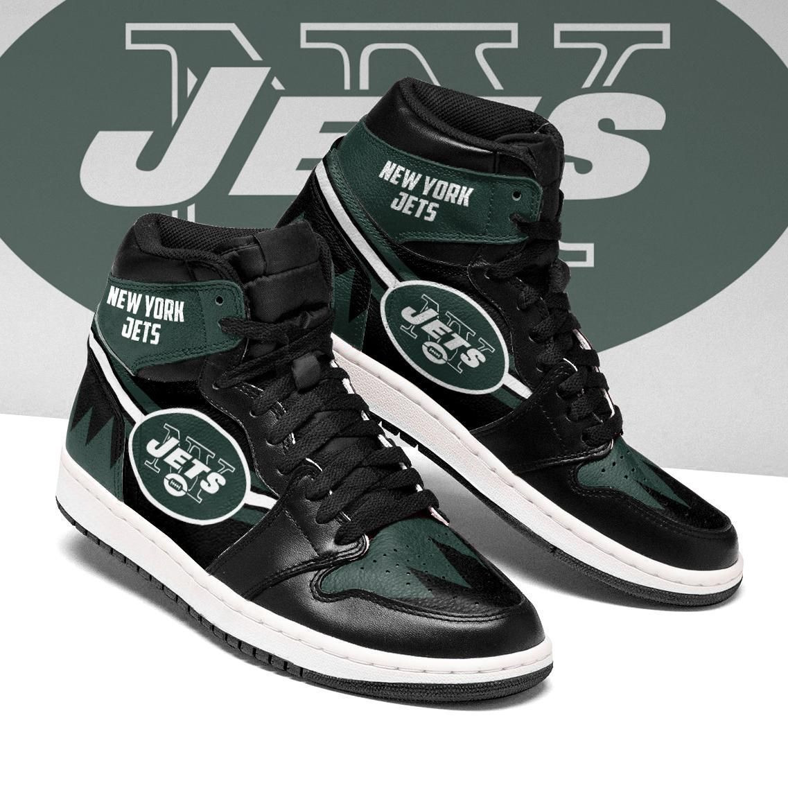 New York Jets Nfl Football Team Air Sneakers Sneakers Sport Sneakers High Top Air Jordan Sneaker, Air Jordan Hightop