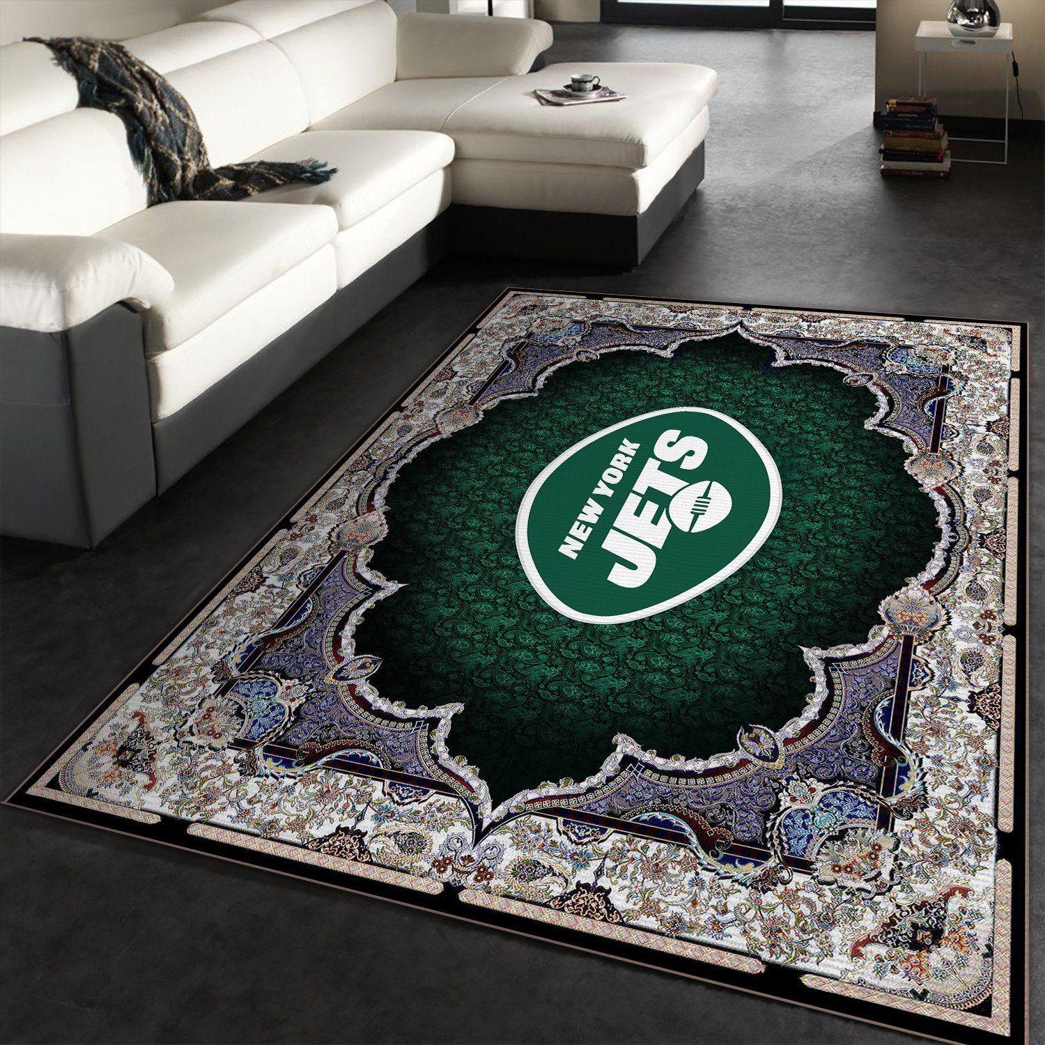 New York Jets NFL Rectangle Rug – Custom Size And Printing