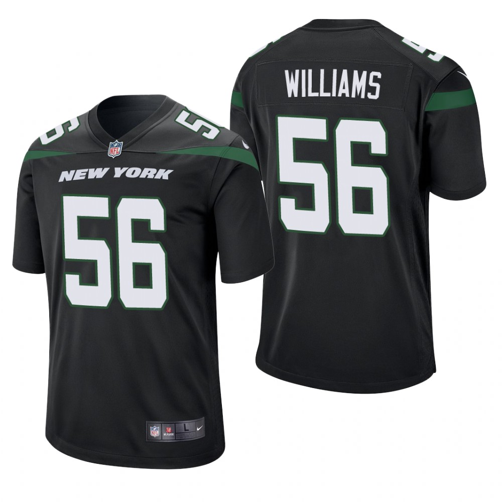 New York Jets Quincy Williams Black Jersey Game - Men's