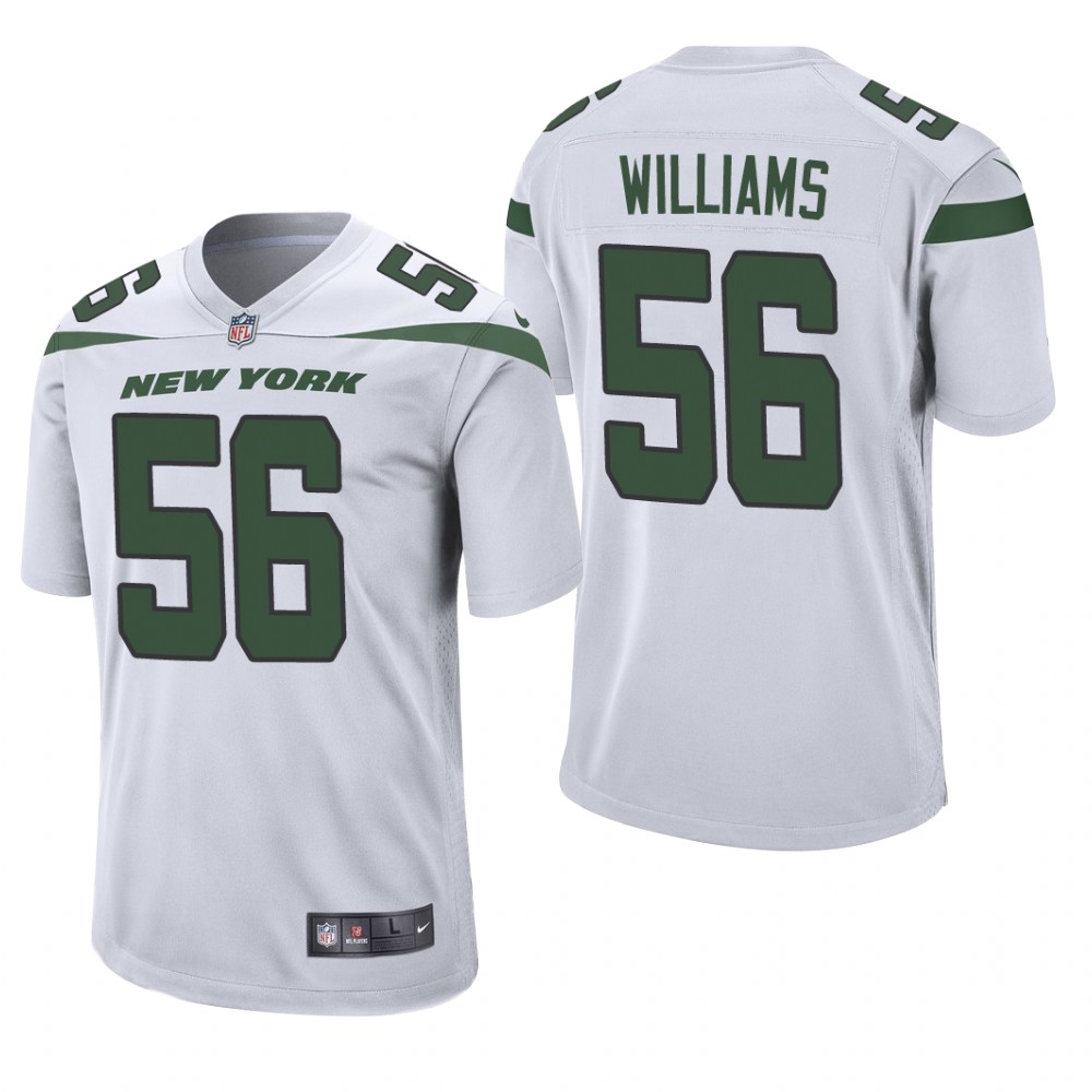 New York Jets Quincy Williams White Jersey Game - Men's