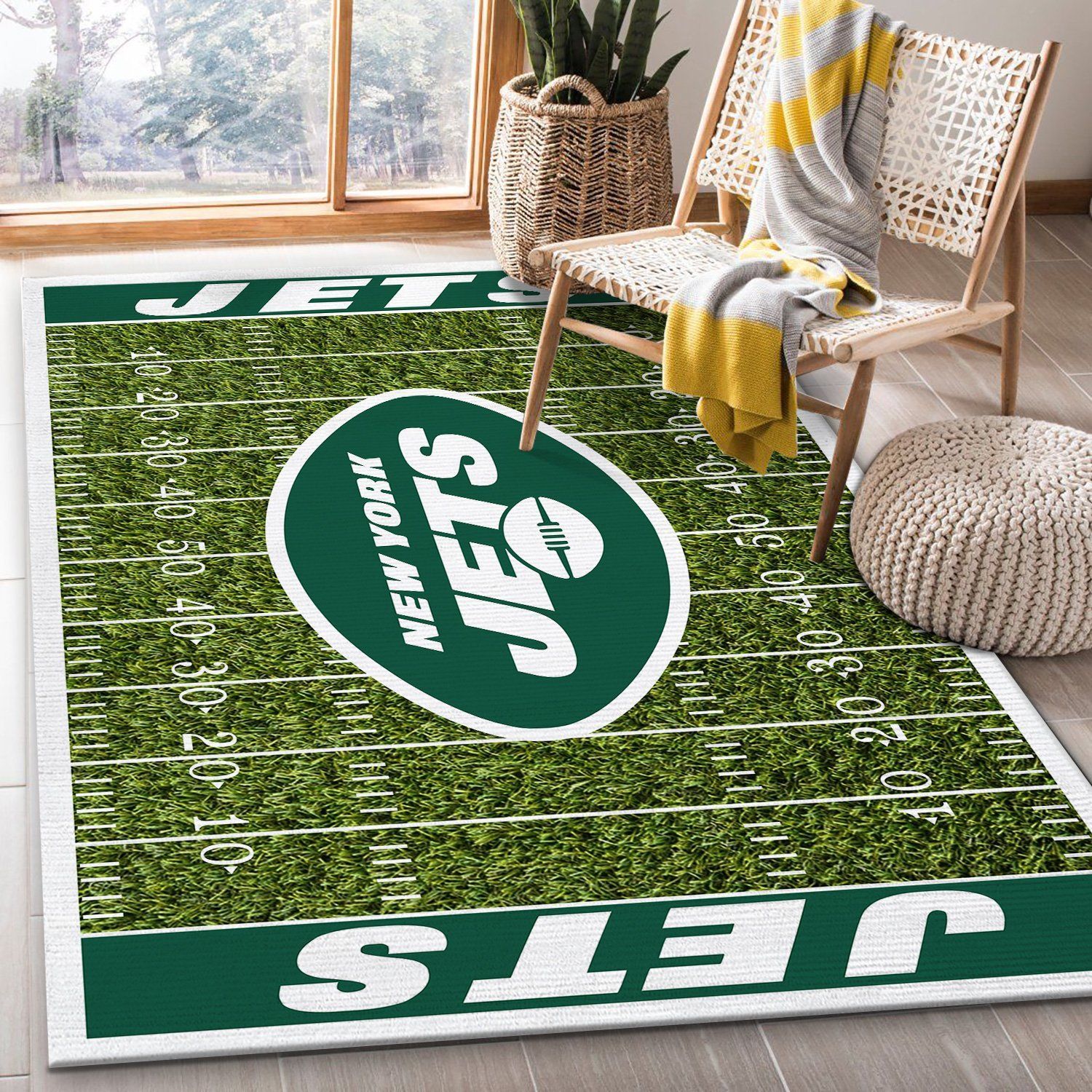 New York Jets Rectangle Rug – Custom Size And Printing