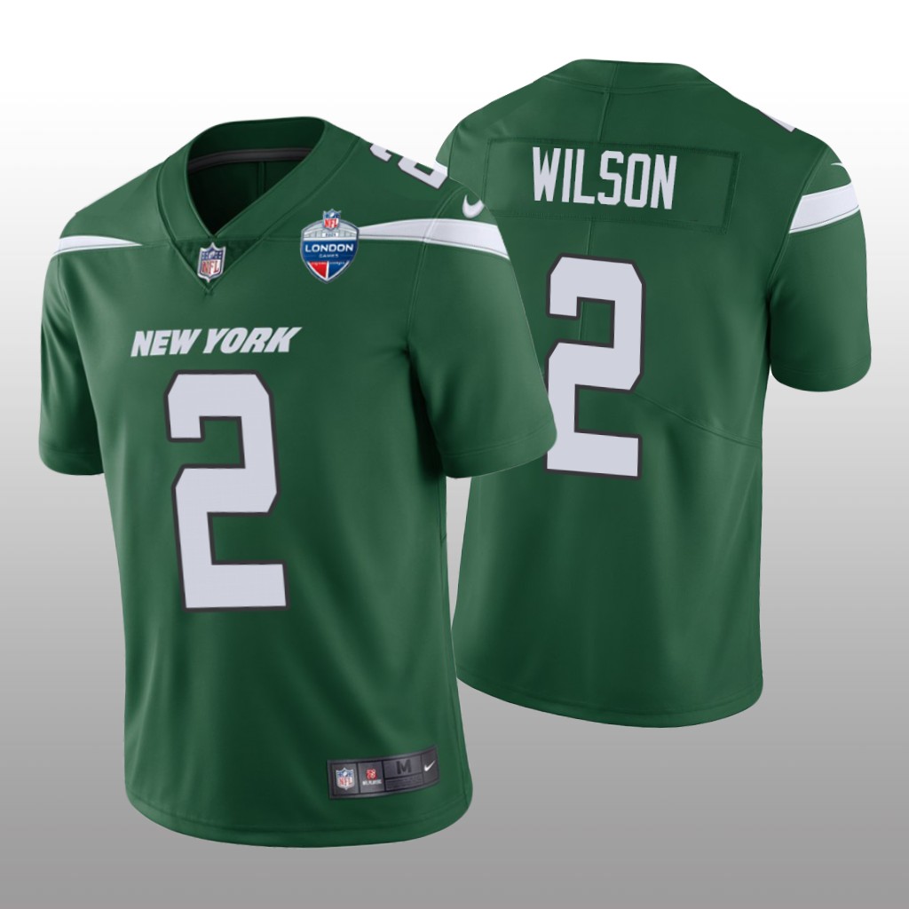 New York Jets Zach Wilson Green Limited 2021 London Games Patch - Men's